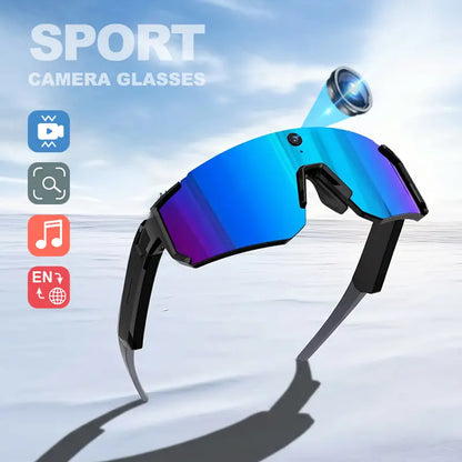 2K Smart Sports Sunglasses with Camera, Bluetooth Audio & AI Assistant
