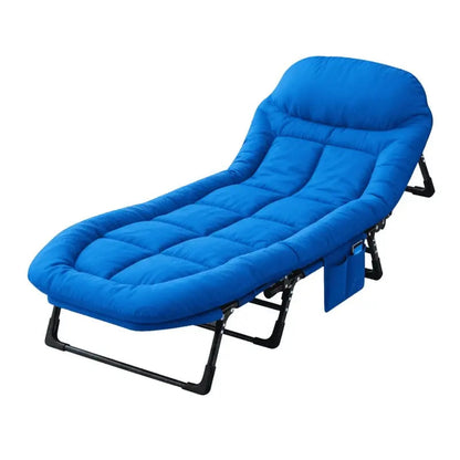 6-Position Adjustable Camping Cot with Mattress, 450lbs Capacity, Folding Portable Bed for Outdoor & Office.