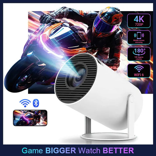 HY300Pro+ Portable Outdoor Projector | Native 720P (4K Support) | WiFi 6