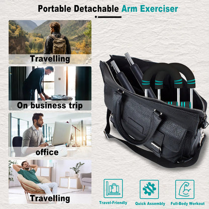 HOTWAVE Arm Trainer, Adjustable Chest Workout Equipment, Arm Trainer for Men, Chest Trainer for Men, Shoulder Muscle Training, Portable Spring Resistance Home Fitness Equipment