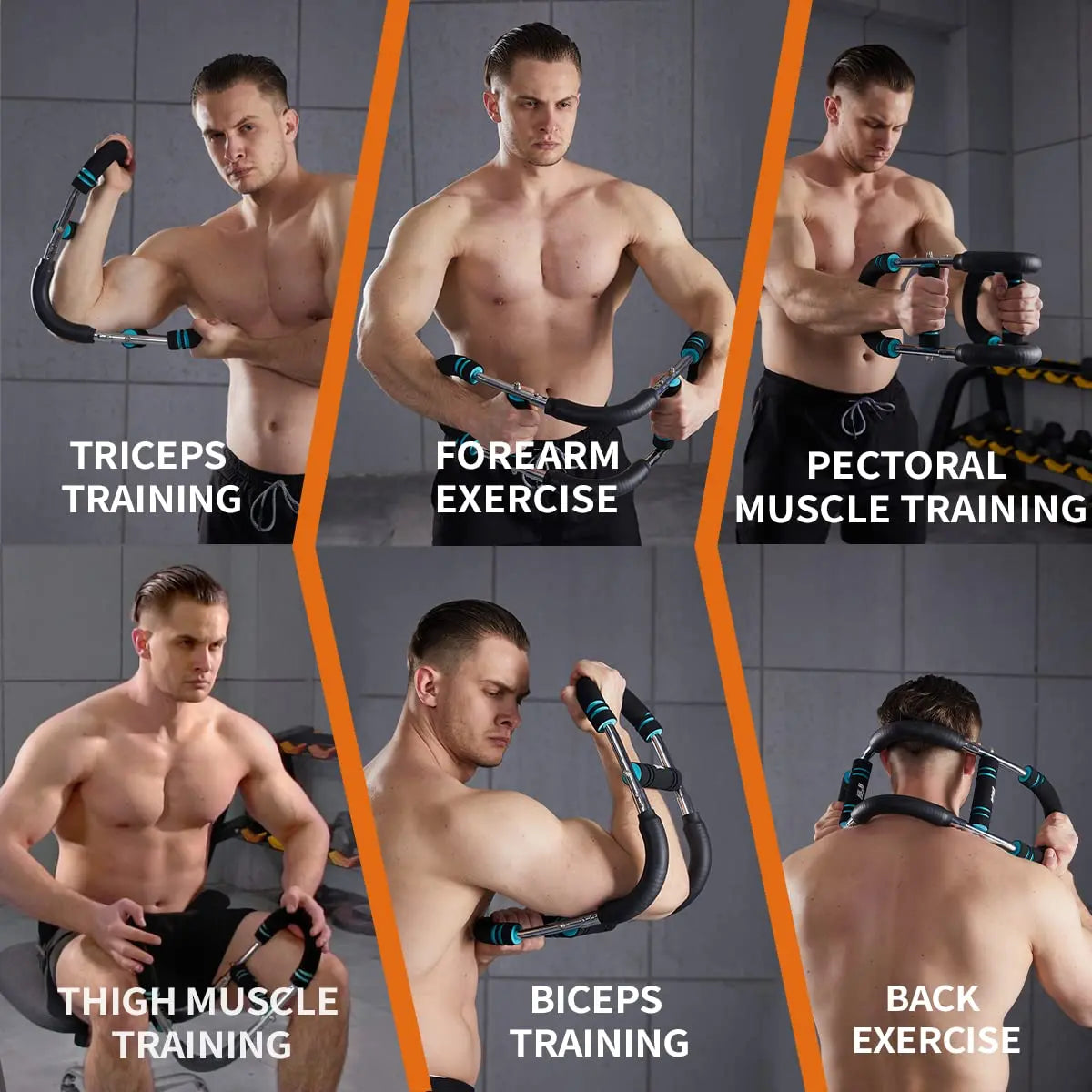 HOTWAVE Arm Trainer, Adjustable Chest Workout Equipment, Arm Trainer for Men, Chest Trainer for Men, Shoulder Muscle Training, Portable Spring Resistance Home Fitness Equipment
