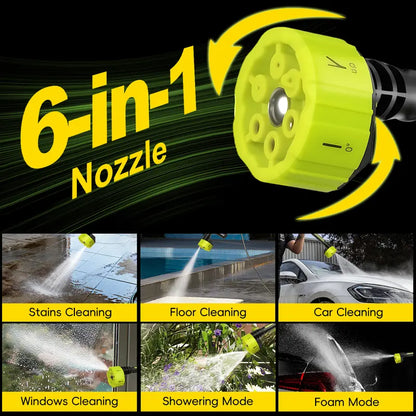 Cordless Pressure Washer with Single-Port Charger, Portable Washer for Car, Home & Garden Use