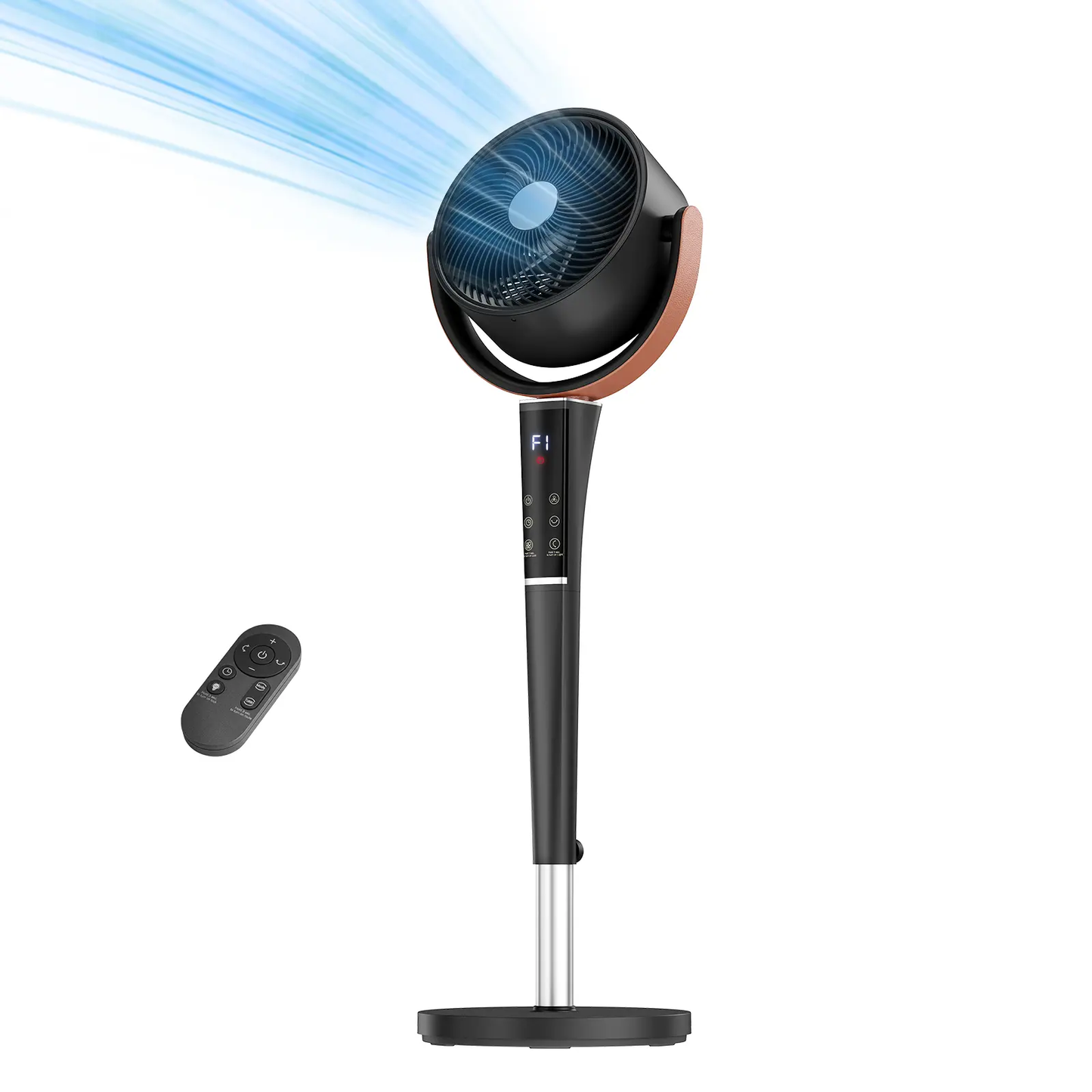 Ultra Quiet Standing Fan with Remote 15 Speed Settings Wide Oscillation Timer Adjustable Airflow